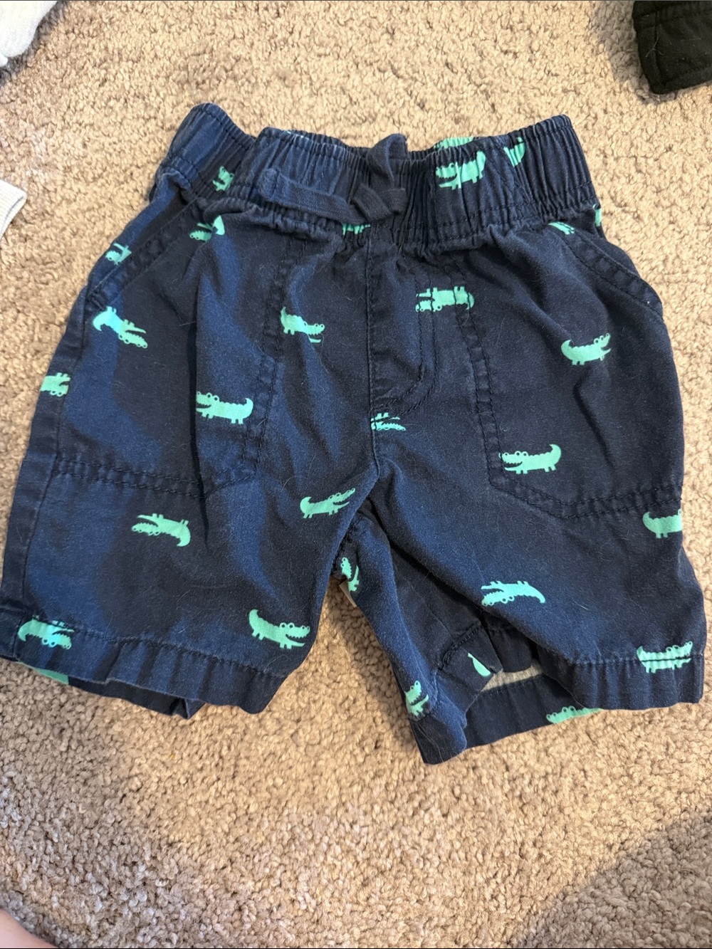 jumping beans Navy Shorts with Mint Alligator Print